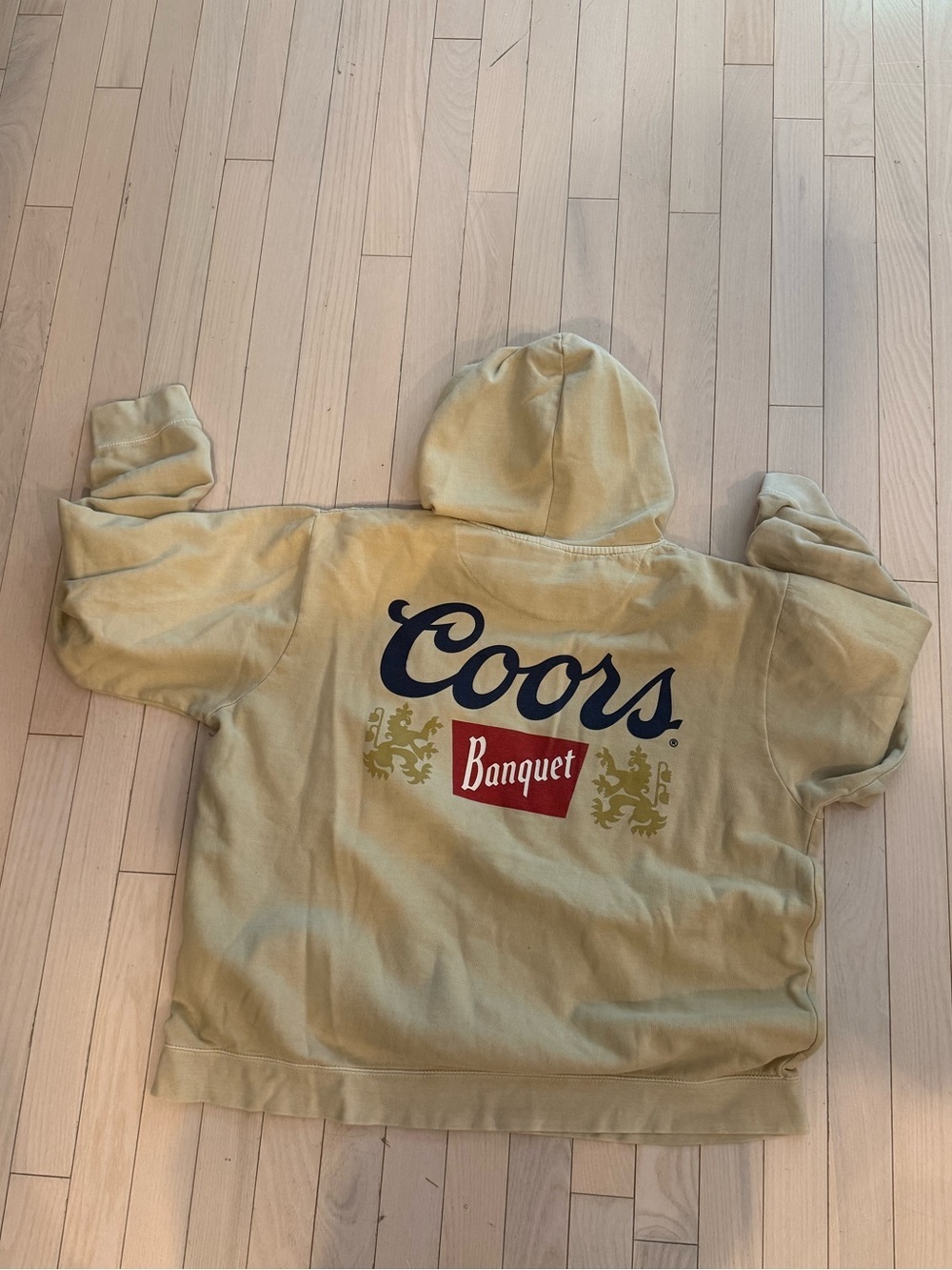 Men Coors Banquet Yellow Hoodie - Picture 4 of 5